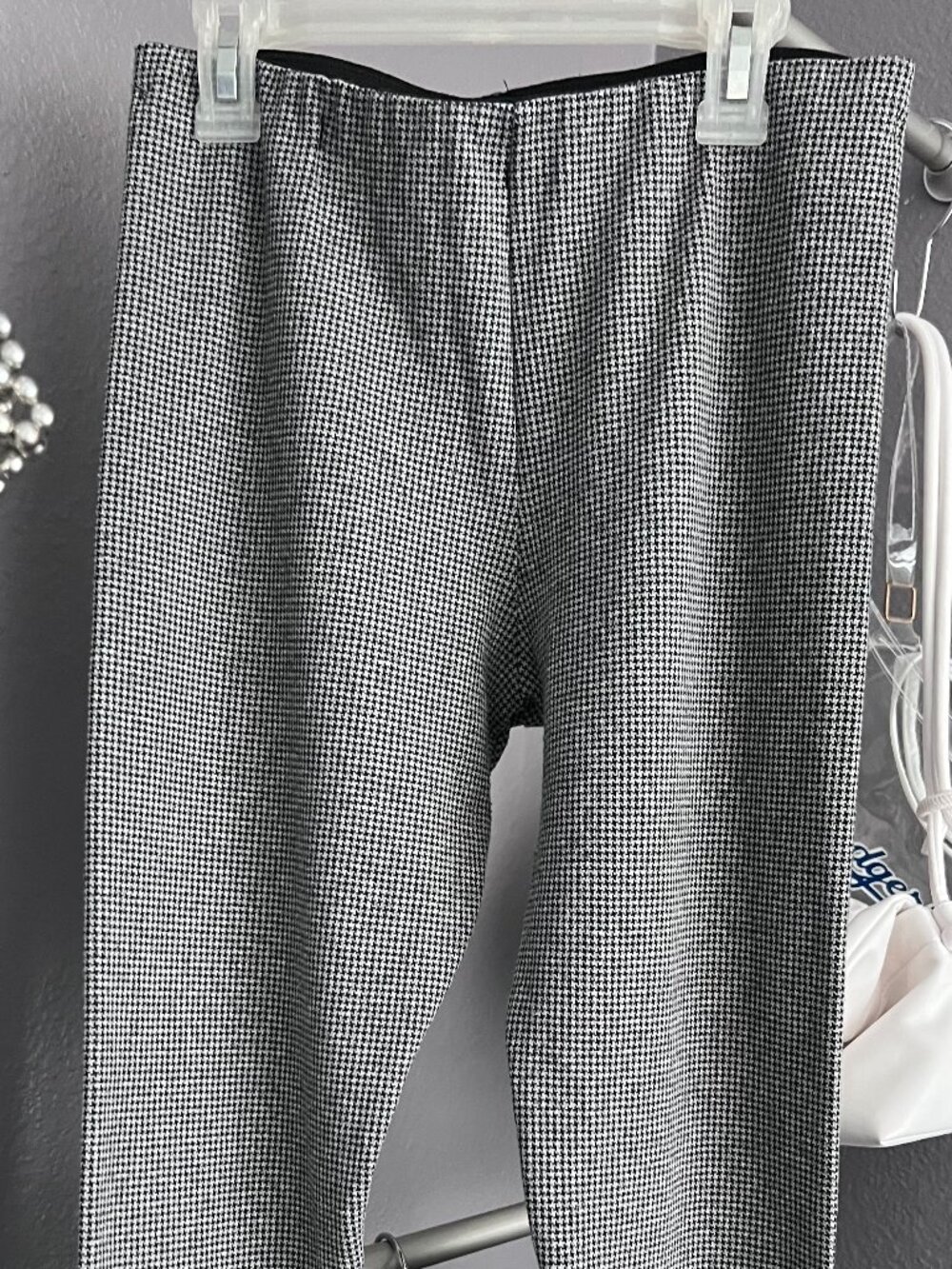 Zara high waisted checkered leggings